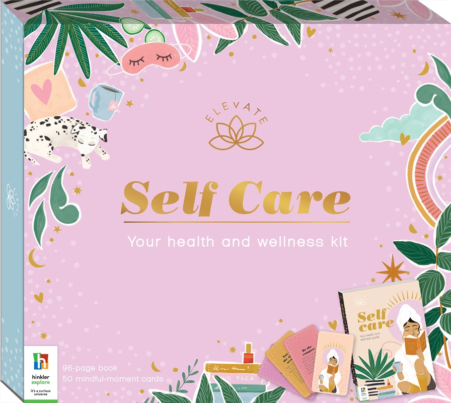 Elevate Self Care Kit featuring a 96-page book and 50 mindful-moment cards for enhancing well-being.