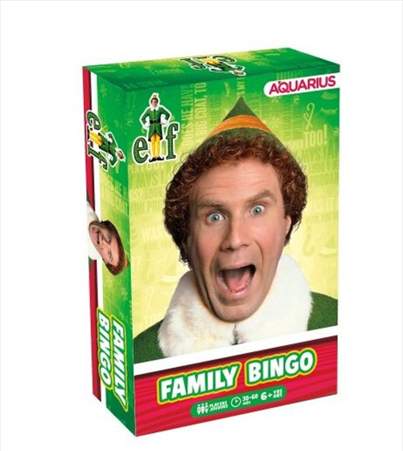 A colorful set of Elf Family Bingo cards featuring festive holiday designs, perfect for family gatherings.