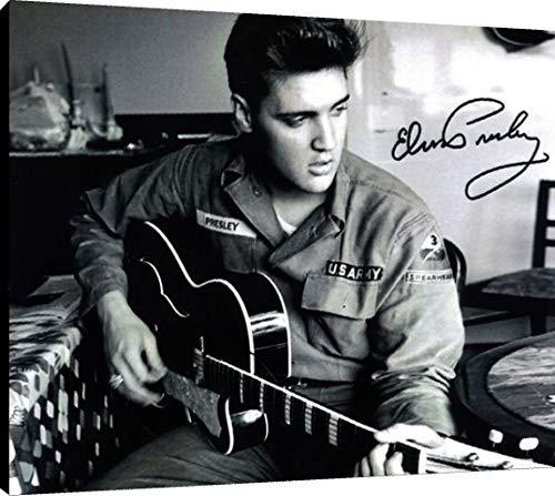 Elvis Autograph Promo Print Canvas Wall Art featuring a vibrant design and printed signature, perfect for fans and collectors.