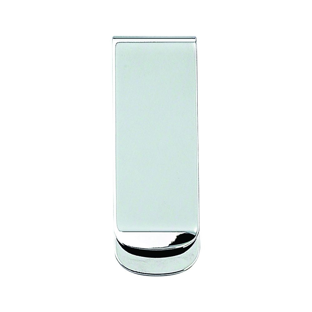 Elongated Money Clip in nickel plating, showcasing its sleek design and elegant finish.