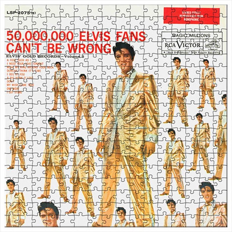 Elvis Gold Album 1000 Piece Puzzle featuring a detailed illustration of Elvis Presley, perfect for puzzle enthusiasts and collectors.