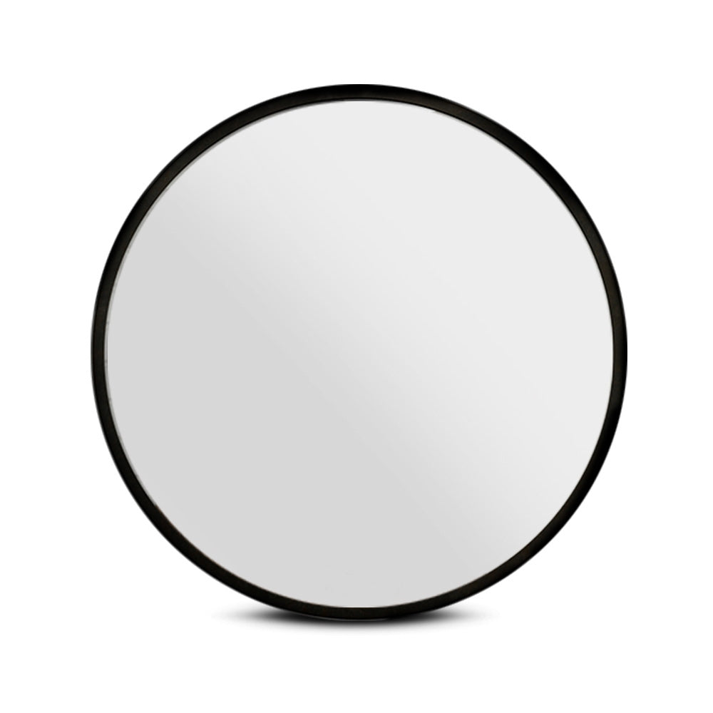 Embellir 60cm round wall mirror with silver plating and MDF backing, showcasing clarity and elegant design.