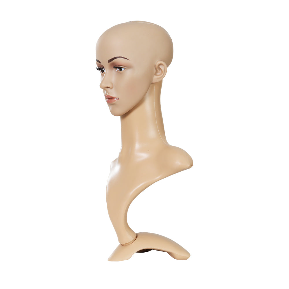 Embellir Female Mannequin Head Dummy Model Display showcasing wigs and accessories with realistic features and a stable base.