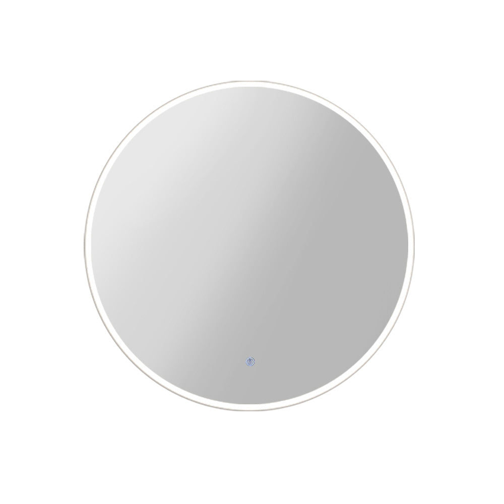 Embellir LED Wall Mirror with 80cm diameter, featuring a waterproof LED light strip and touch control for brightness adjustment.