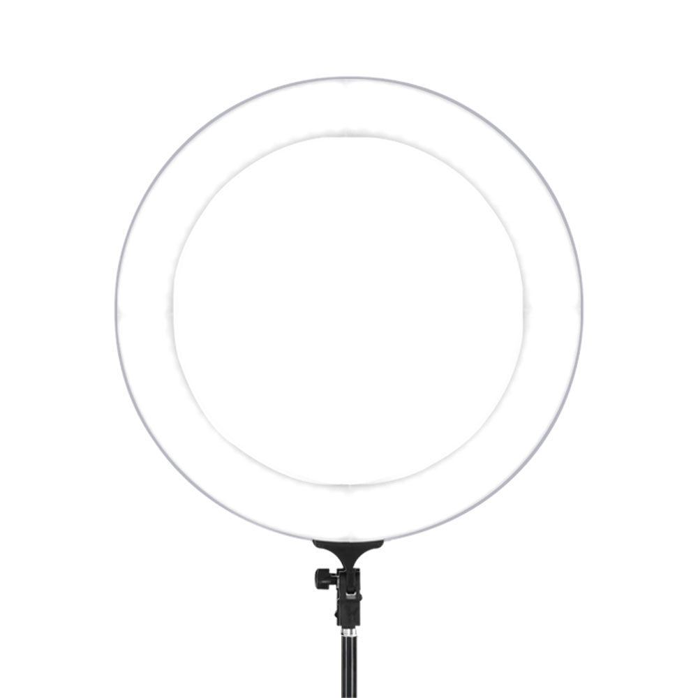 Embellir 19-inch LED ring light with adjustable stand and phone holder, ideal for photography and makeup applications.