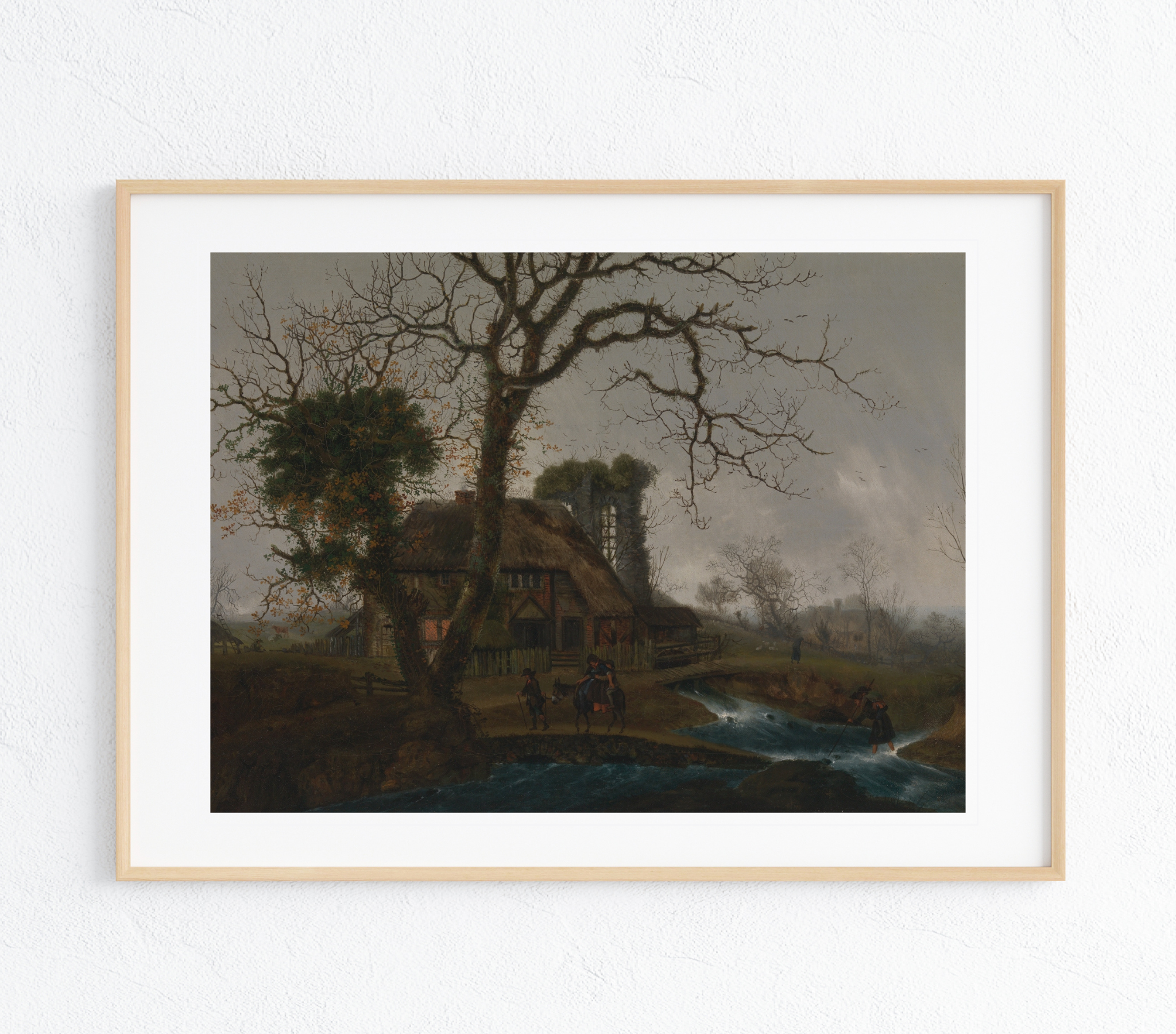 A vibrant English landscape art print showcasing rich colors and detailed textures on museum-grade canvas, perfect for home decor.