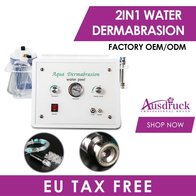 EU tax-free Hydro Dermabrasion Water Peeling Diamond machine showcasing its sleek design and dual functionality for skin rejuvenation.