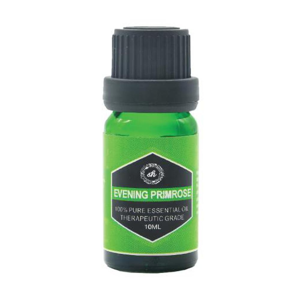 10ml bottle of Evening Primrose Essential Oil, showcasing its therapeutic grade quality and natural essence.