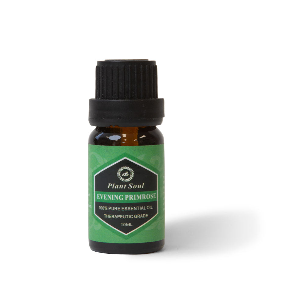 10ml bottle of Evening Primrose Essential Oil, showcasing its therapeutic grade quality and natural essence.