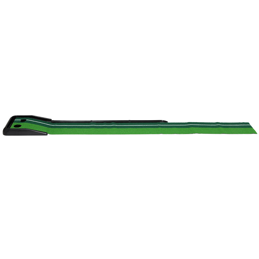 Everfit 3M Golf Putting Mat with double-colour faux grass and automatic ball return track, ideal for indoor and outdoor practice.