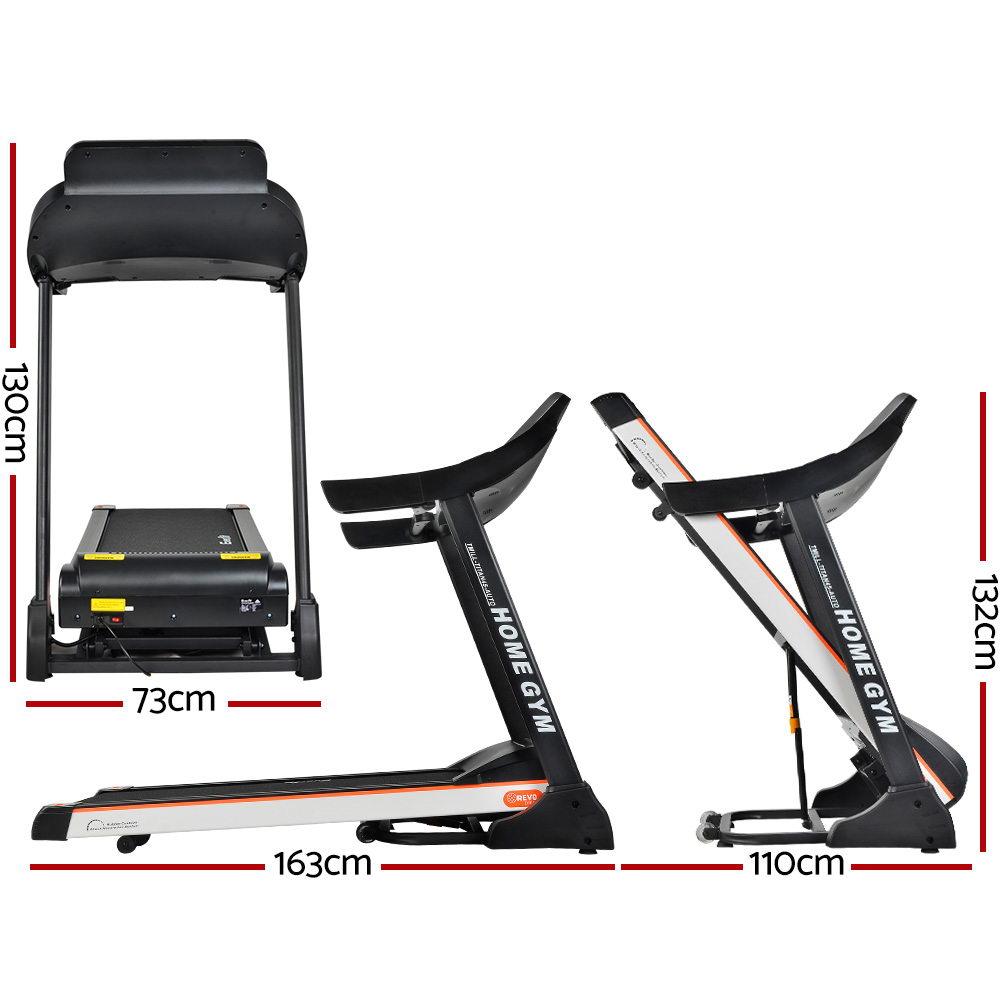 Everfit Electric Treadmill with a sturdy frame and digital display, showcasing its incline and speed settings.