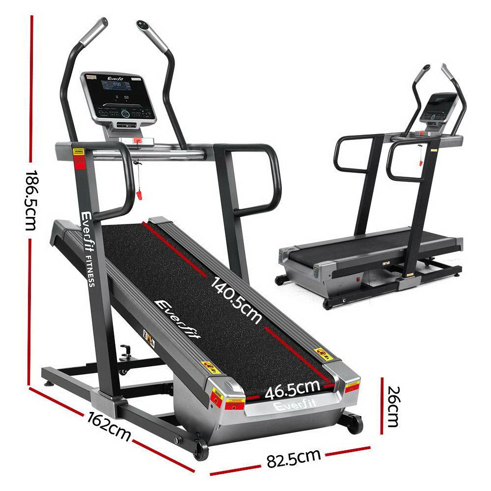 Everfit Electric Treadmill Auto Incline Trainer CM01 with a sleek design, digital display, and adjustable incline settings.