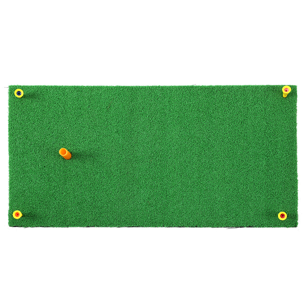 Everfit Golf Hitting Mat showcasing its portable design and realistic faux grass surface, ideal for practicing golf swings indoors or outdoors.