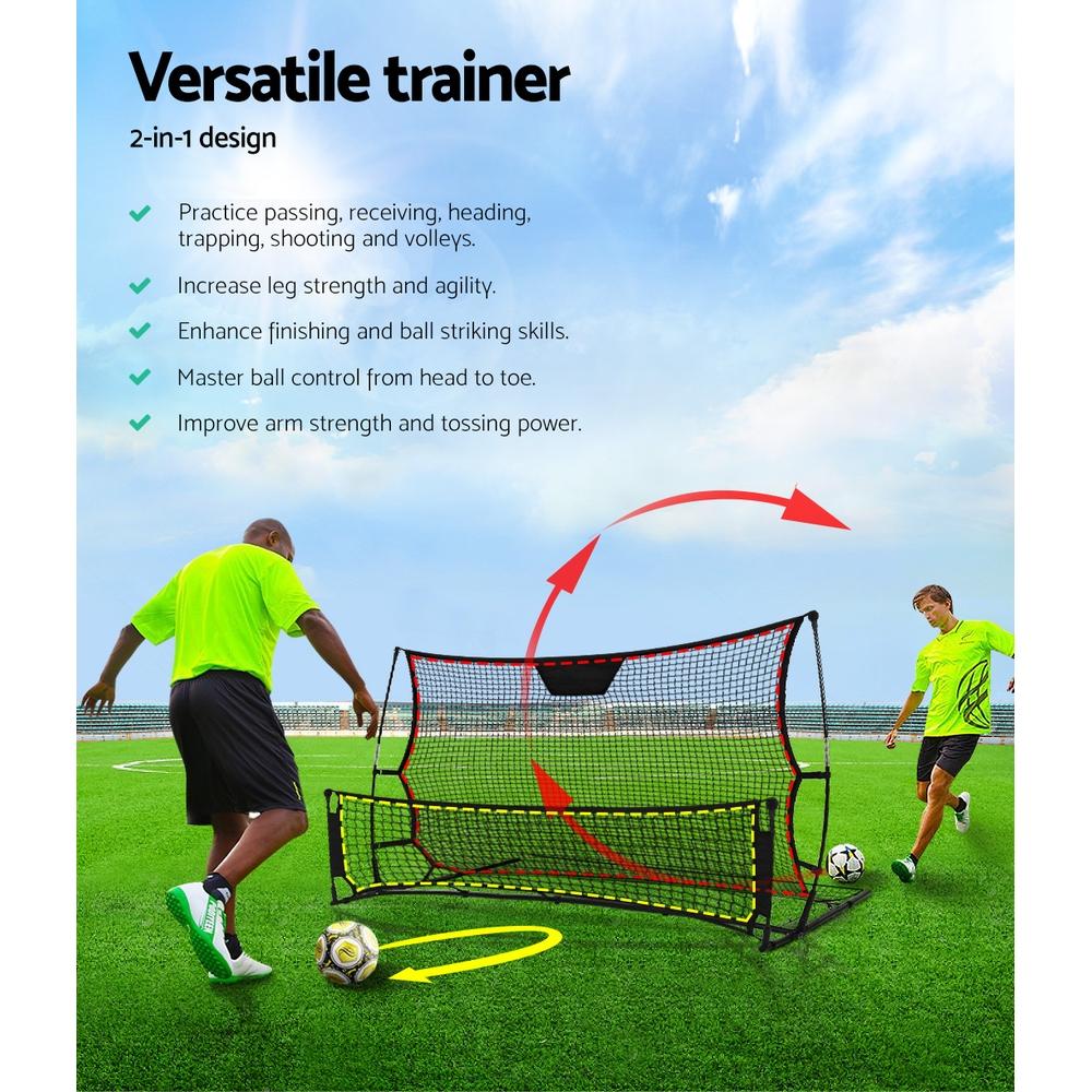 Everfit Portable Soccer Rebounder Net with sturdy frame and high-density net, ideal for soccer training.