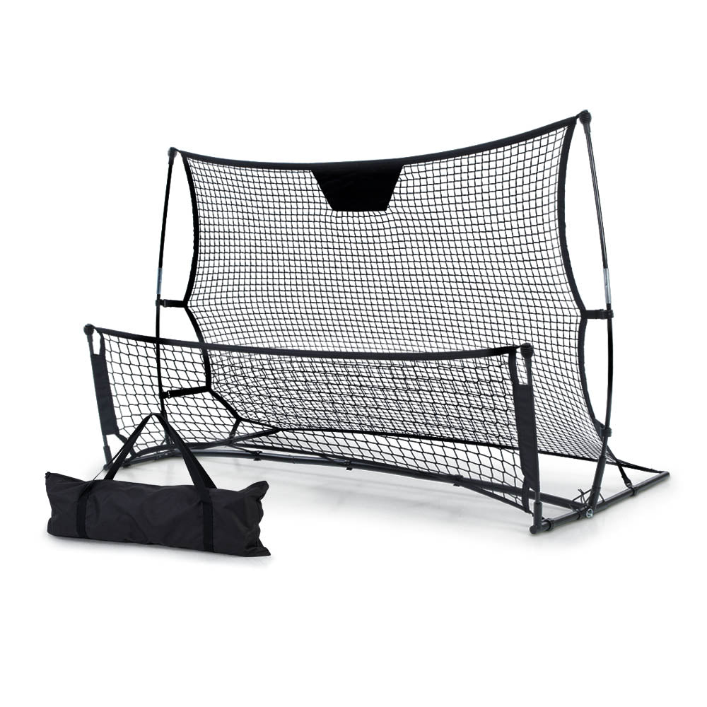 Everfit Portable Soccer Rebounder Net with sturdy steel frame and high-density PE net, ideal for soccer training.