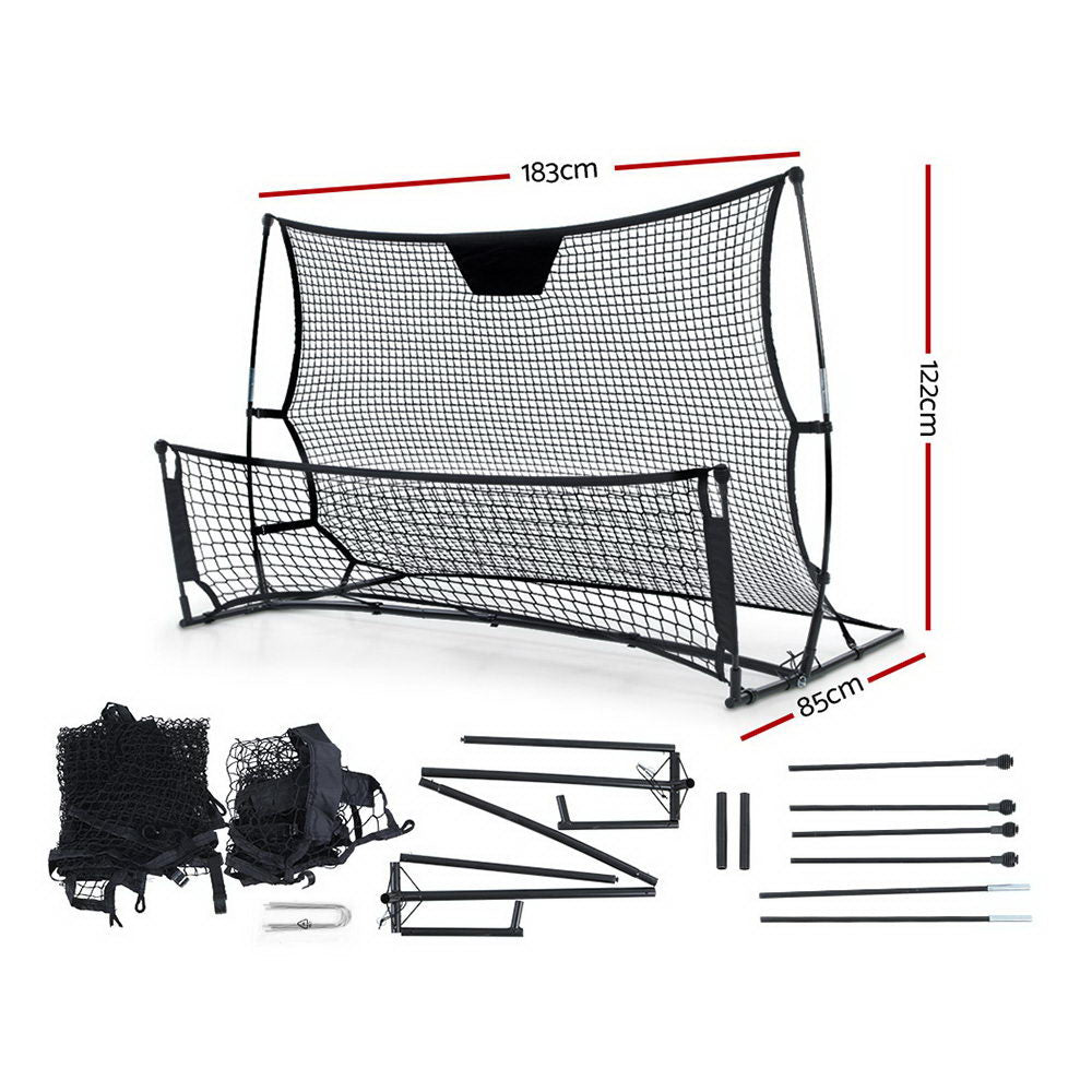 Everfit Portable Soccer Rebounder Net with sturdy steel frame and high-density PE net, ideal for soccer training.