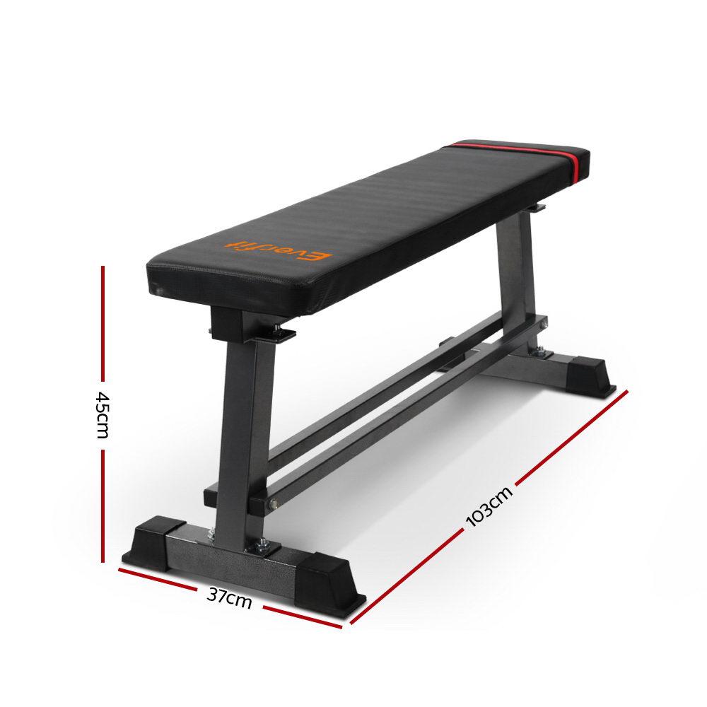 Everfit Weight Bench with thick padding and steel frame, designed for upper body workouts.