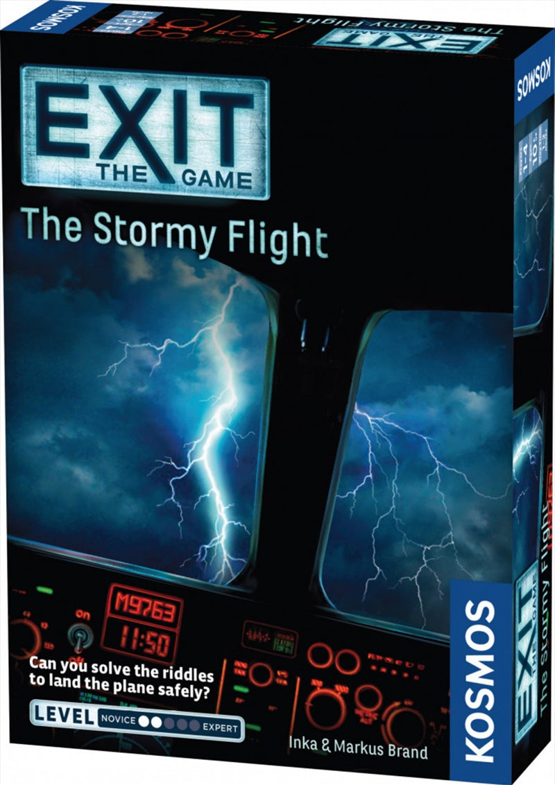 EXIT - The Game: Stormy Flight board game featuring stormy skies and airplane theme.