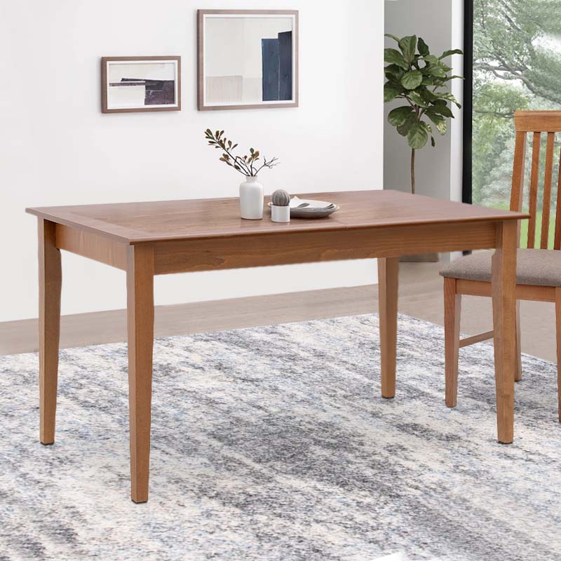 Extandable Dining Table KATIA in walnut finish, showcasing its elegant design and extendable feature.