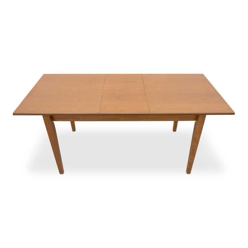 Extandable Dining Table KATIA in walnut finish, showcasing its elegant design and extendable feature.