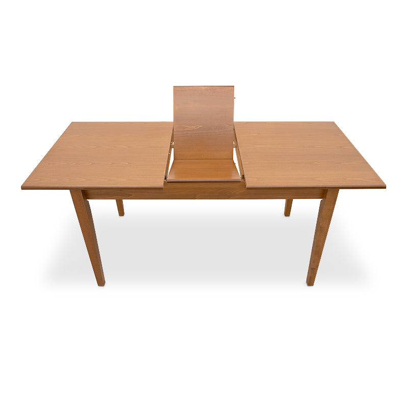 Extandable Dining Table KATIA in walnut finish, showcasing its elegant design and extendable feature.