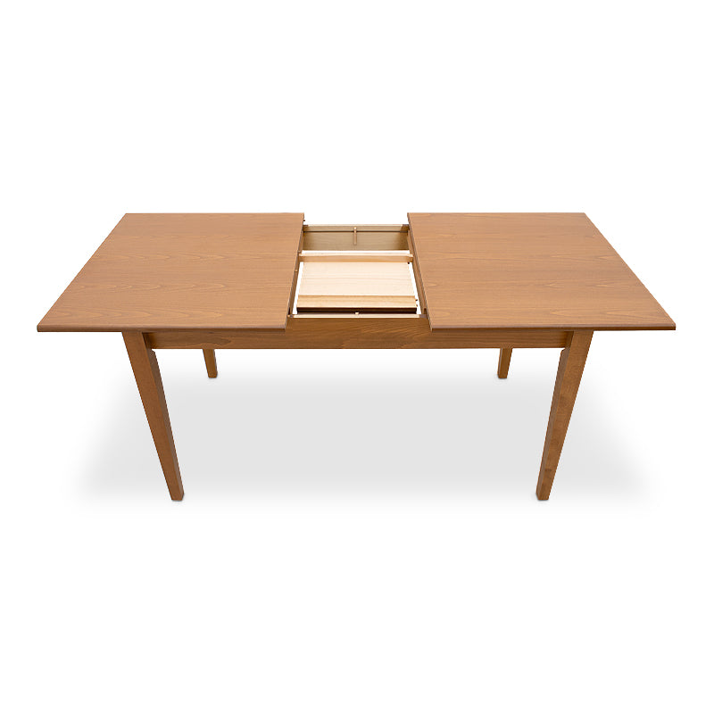 Extandable Dining Table KATIA in walnut finish, showcasing its elegant design and extendable feature.