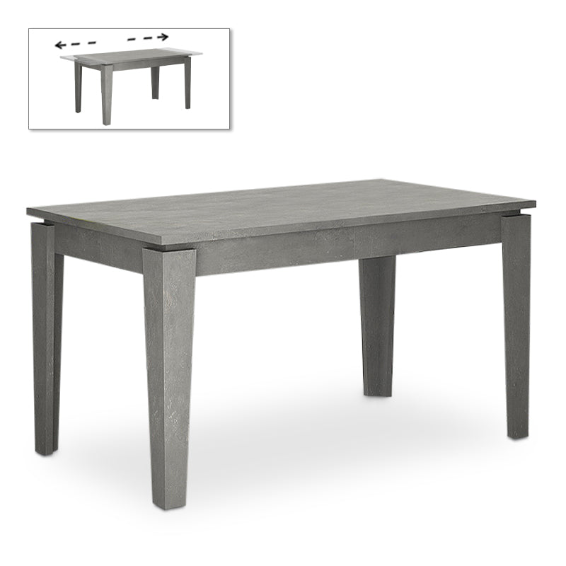 AMPFORA Retro Grey Extending Dining Table with dimensions 160/200x90x76cm, showcasing its elegant design and extendable feature.