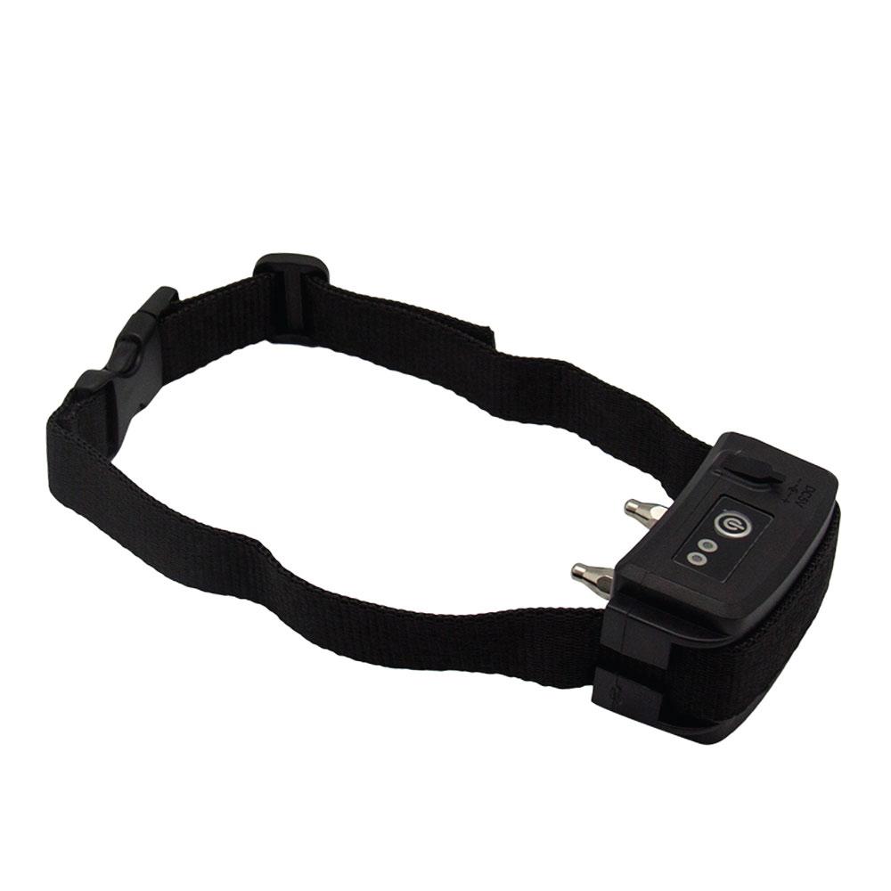 Extra waterproof and rechargeable dog collar designed for TP16 Fence System, featuring adjustable fit and USB charging capability.