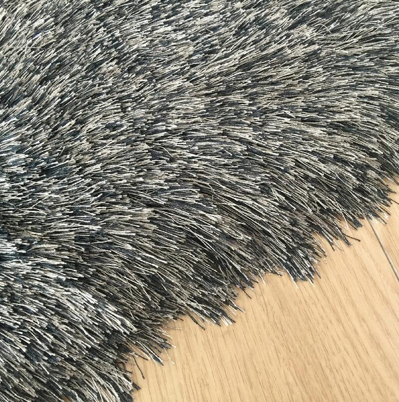 Fancy Collection Solid Gray Shag Area Rug showcasing plush texture and modern design, perfect for enhancing home decor.