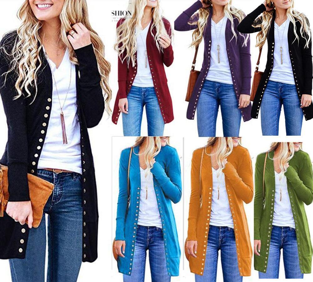 Fashion New Women's Slim Warm Long Sleeve Knit Waterfall Office Jacket in various colors, showcasing its elegant design and soft material.