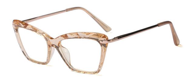 Trendy cat eye glasses frames for women in various colors including black, pink, and leopard print, showcasing stylish design and quality materials.