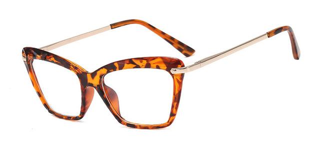 Trendy cat eye glasses frames for women in various colors including black, pink, and leopard print, showcasing stylish design and quality materials.