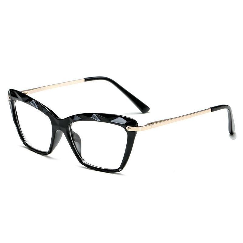 Trendy cat eye glasses frames for women in various colors including black, pink, and leopard print, showcasing stylish design and quality materials.