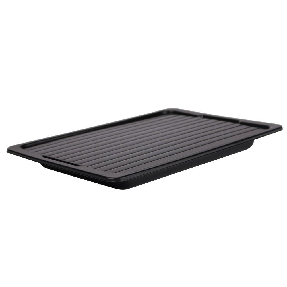 Large Fast Defrosting Meat Tray with water tray box, made of premium aluminium for quick thawing of frozen food.