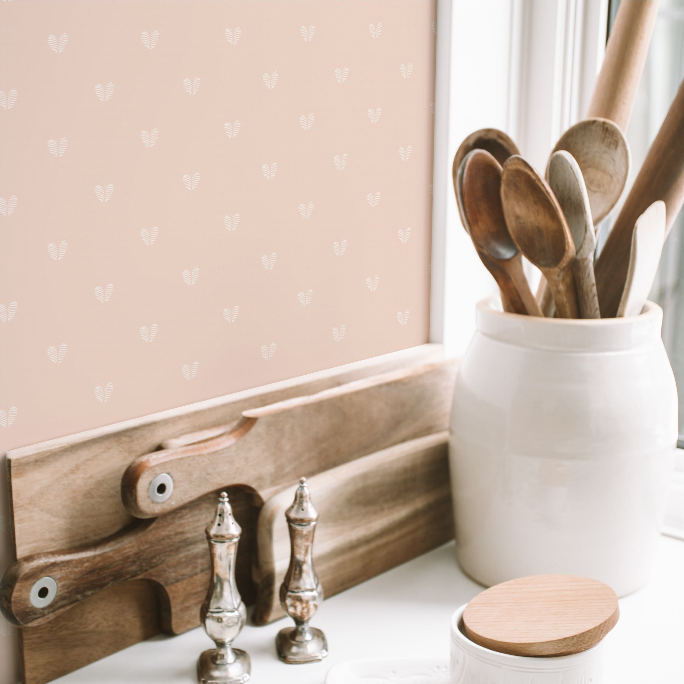 Fawn Prints (Cream) Wallpaper featuring a modern design with fawn patterns on a cream background, perfect for home decor.