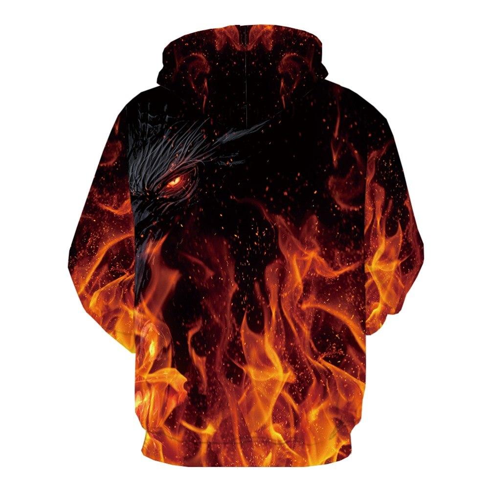 Colorful Flame Character Metal Military 3D Printed Hoodie for men, featuring a vibrant anime-inspired design and comfortable fit.