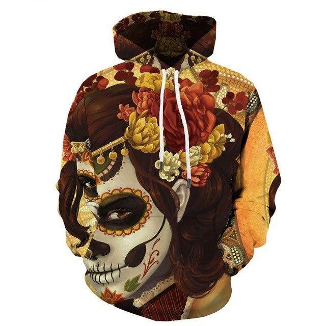 Colorful Flame Character Metal Military 3D Printed Hoodie for men, featuring a vibrant anime-inspired design and comfortable fit.