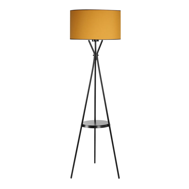 GISELLE Floor Light in Black and Mustard, showcasing its elegant design and sturdy construction.