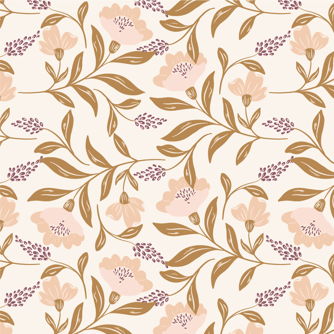 Floral Vines Wallpaper featuring a modern floral design in vibrant colors, perfect for home decor.