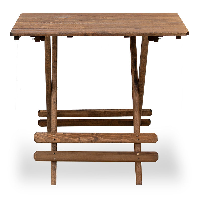 Foldable Table JANET made of beech wood with walnut finish, dimensions 80x60x75cm, perfect for outdoor use.