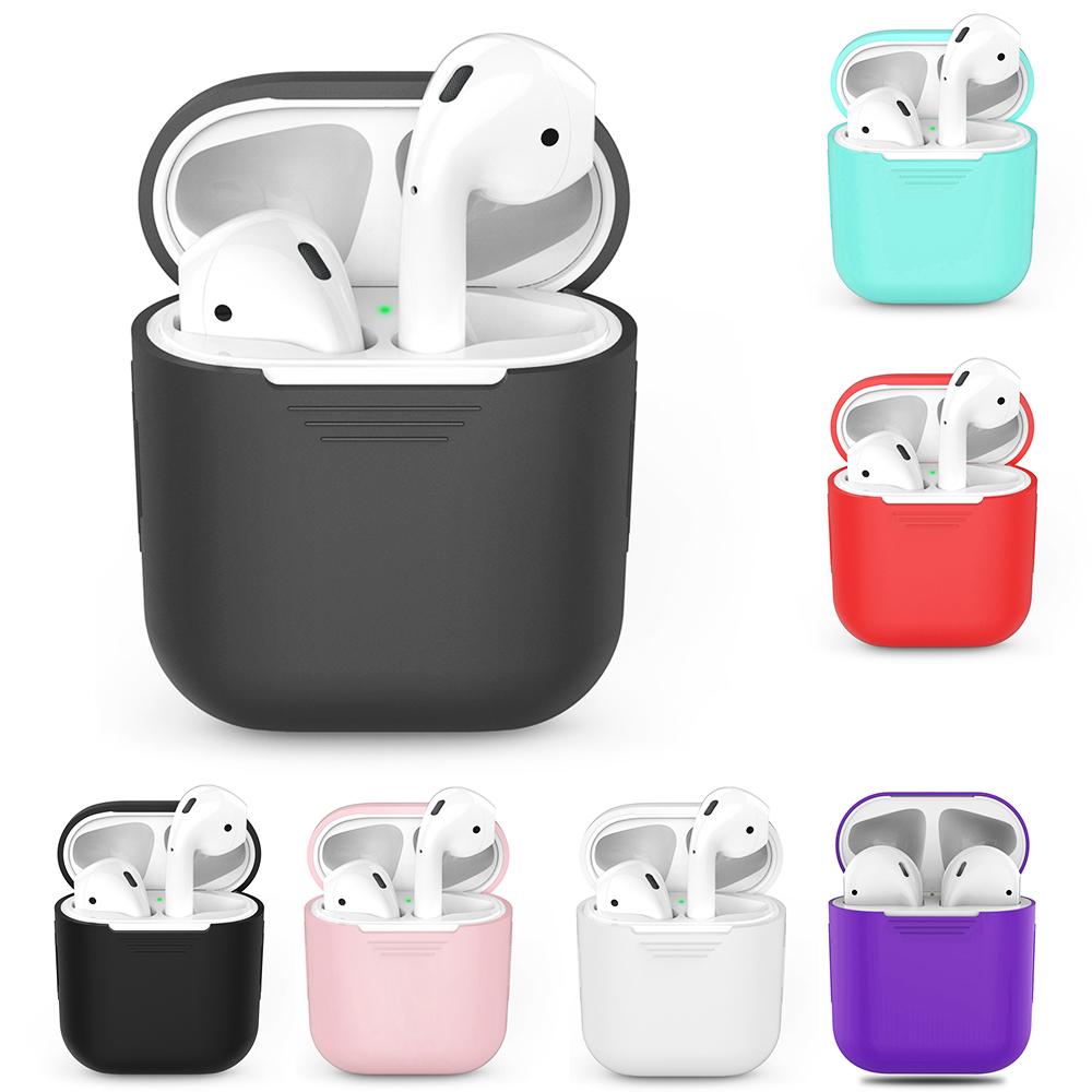 A vibrant red TPU protective cover for Apple AirPods, showcasing its sleek design and high-quality material.