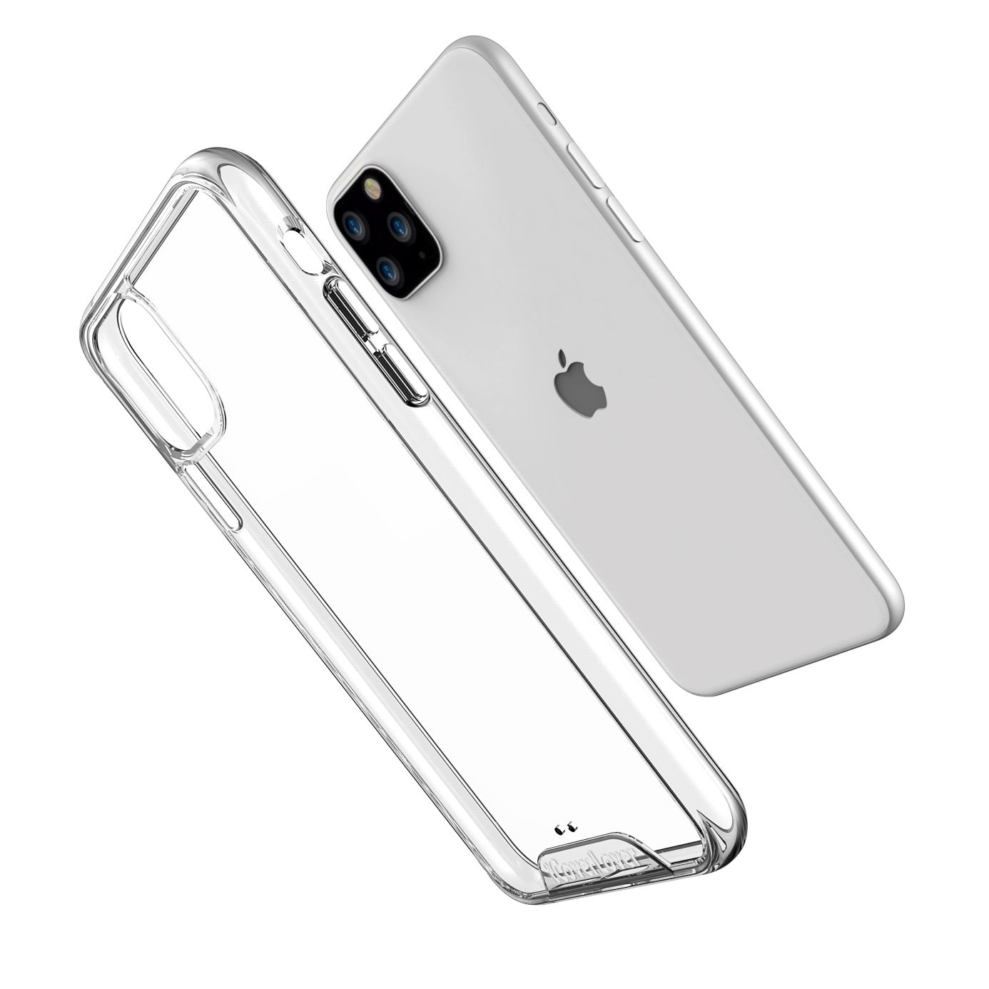 iCoverLover Shockproof Clear Case for iPhone 11 Pro Max, showcasing a transparent design with anti-scratch bezels.