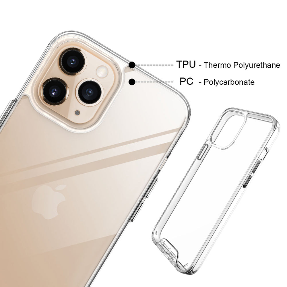 iCoverLover Shockproof Clear Case for iPhone 12 Pro/12, showcasing its transparent design and protective features.