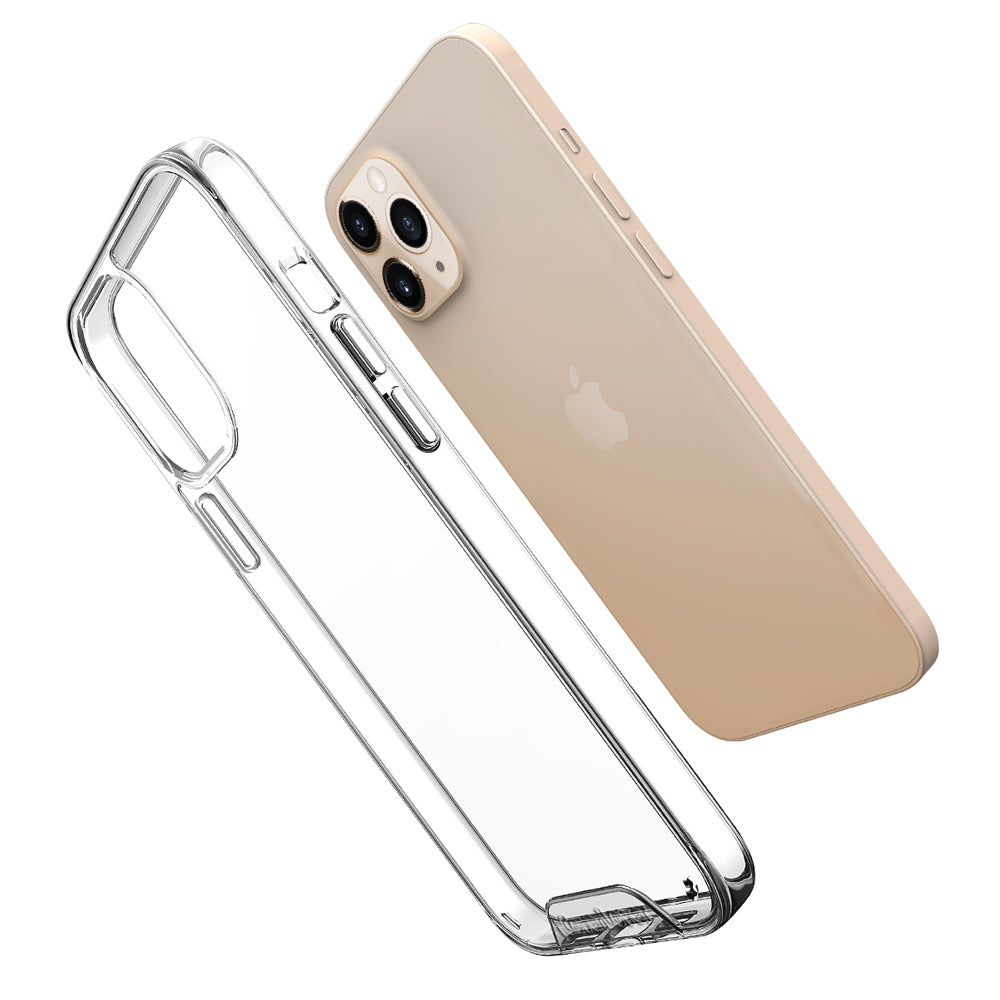 iCoverLover Shockproof Clear Case for iPhone 12 Pro/12, showcasing its transparent design and protective features.