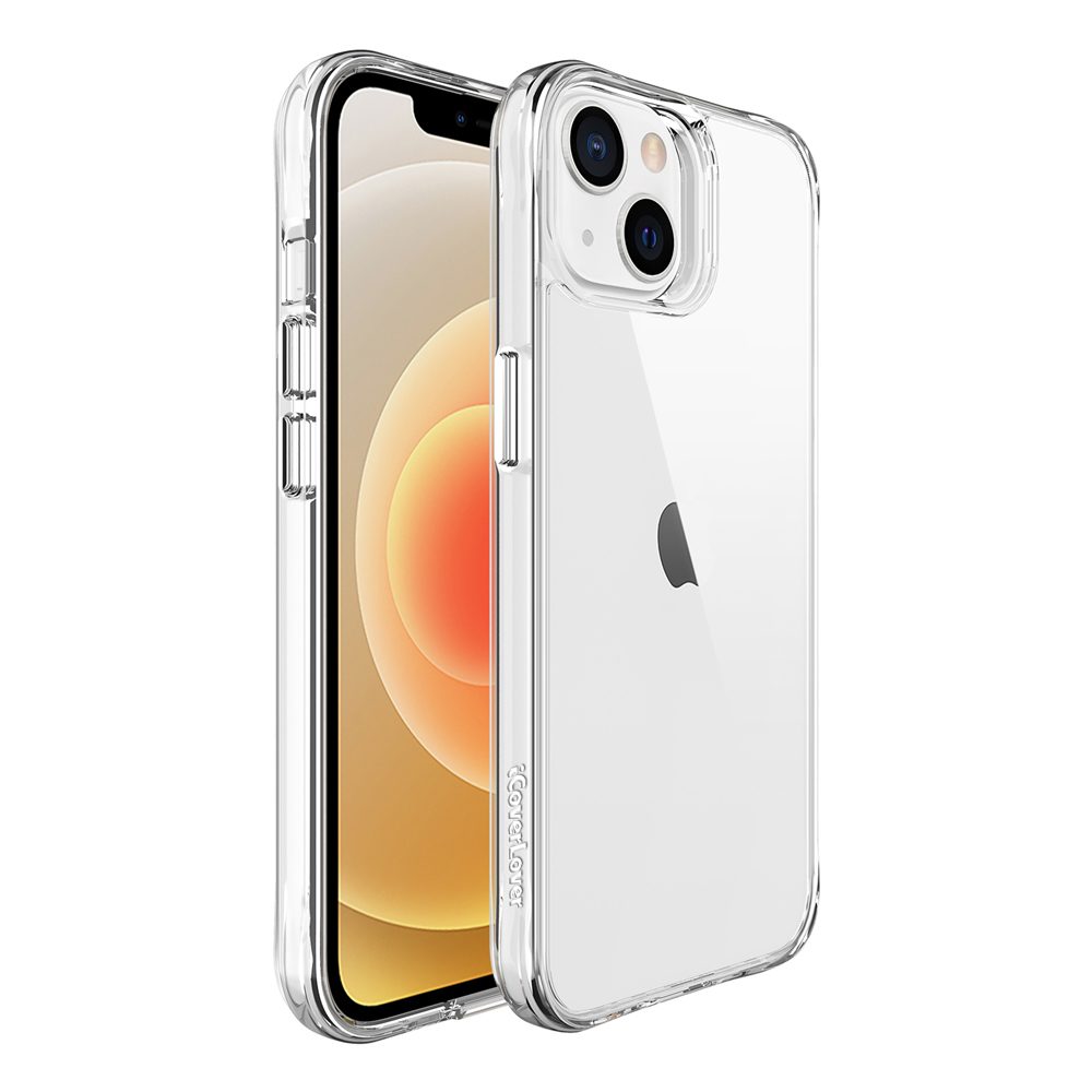 iCoverLover Shockproof Clear Case for iPhone 13 Mini, showcasing its transparent design and protective features.