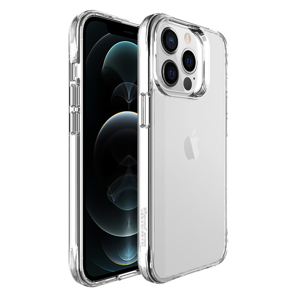 iCoverLover Shockproof Clear Case for iPhone 13 Pro Max, showcasing its transparent design and protective features.