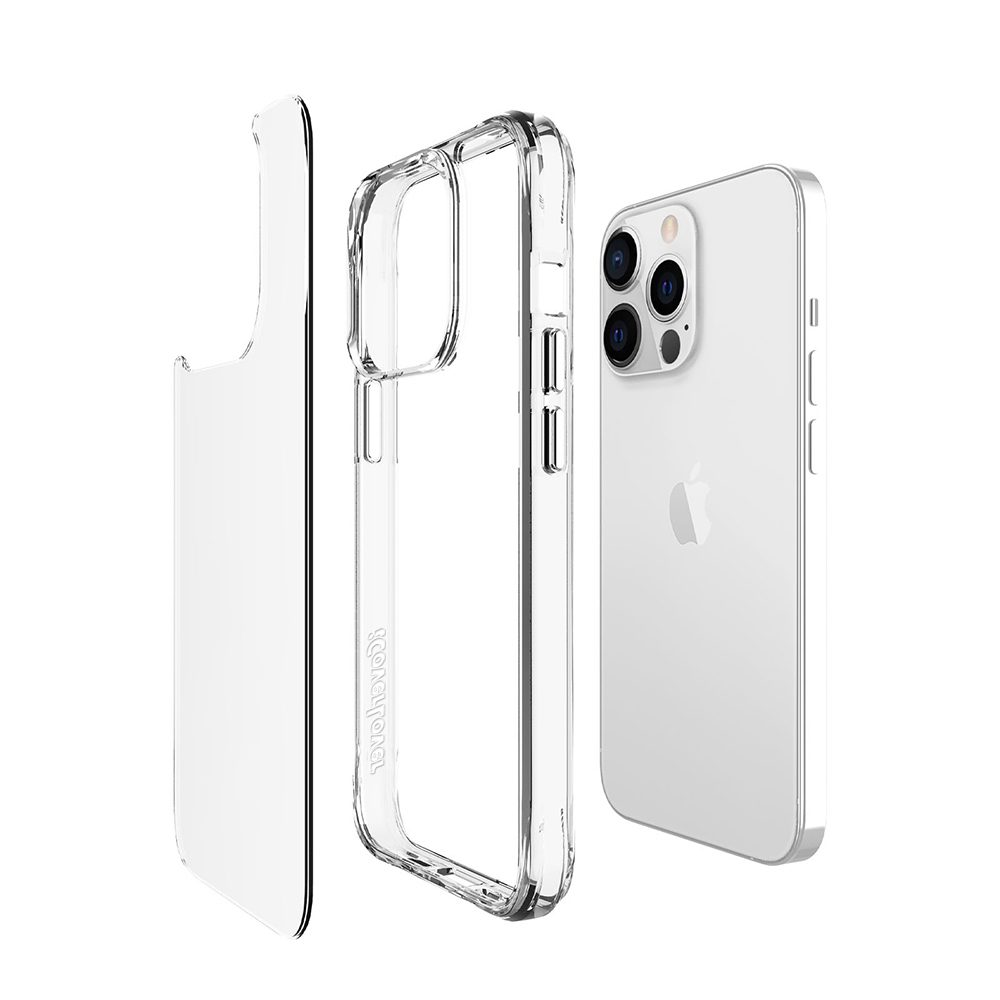 iCoverLover Shockproof Clear Case for iPhone 13 Pro Max, showcasing its transparent design and protective features.