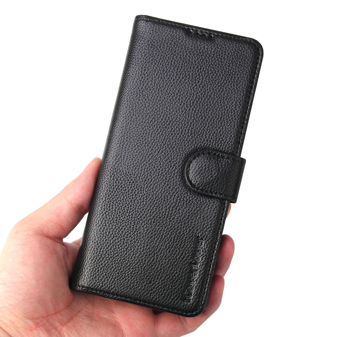 iCoverLover Genuine Leather Wallet Case for Samsung Galaxy S20+ Plus, featuring card slots and a kickstand in a stylish design.