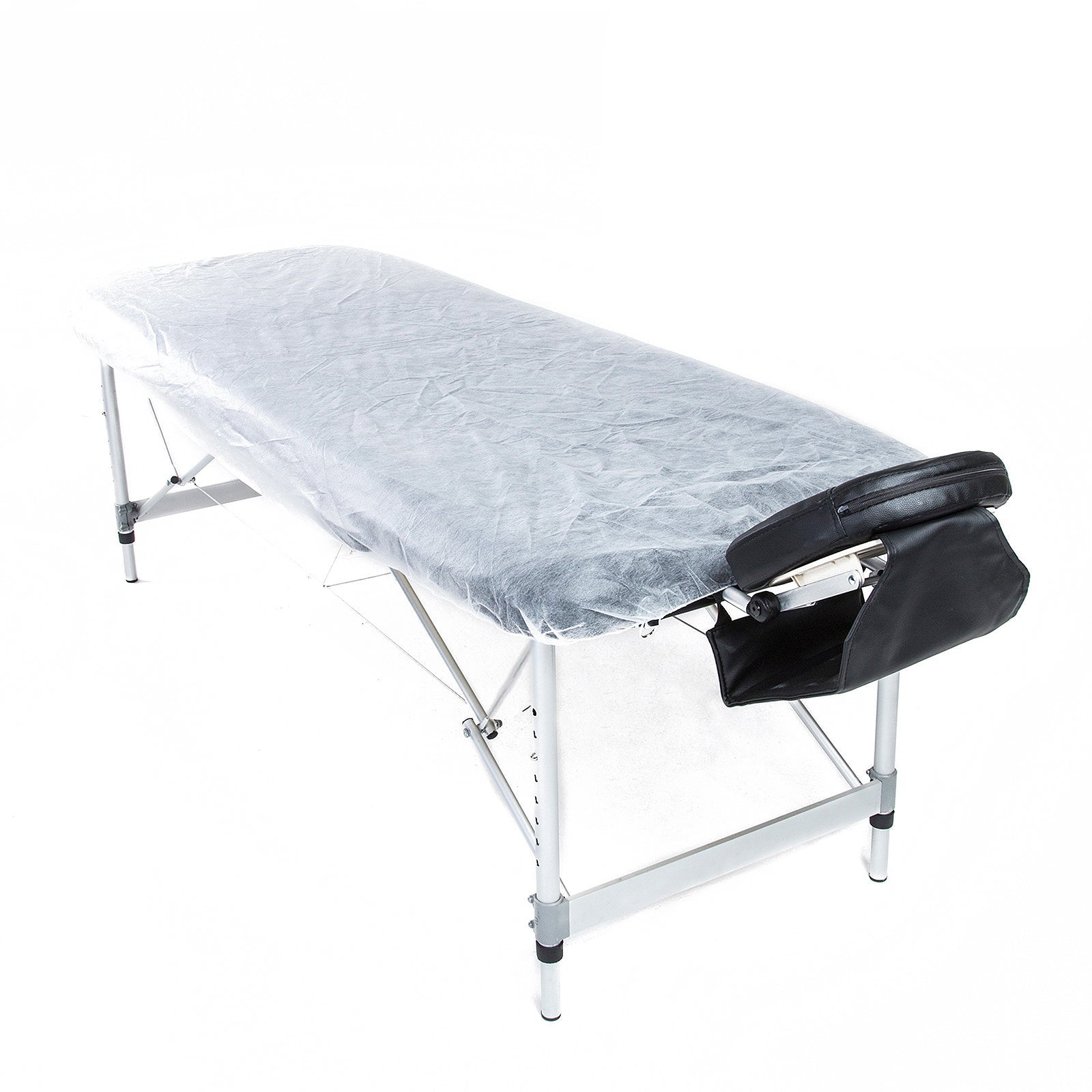 Forever Beauty 30pcs Disposable Massage Table Sheet Covers in white, designed for hygienic use in therapy settings, measuring 180cm x 55cm.