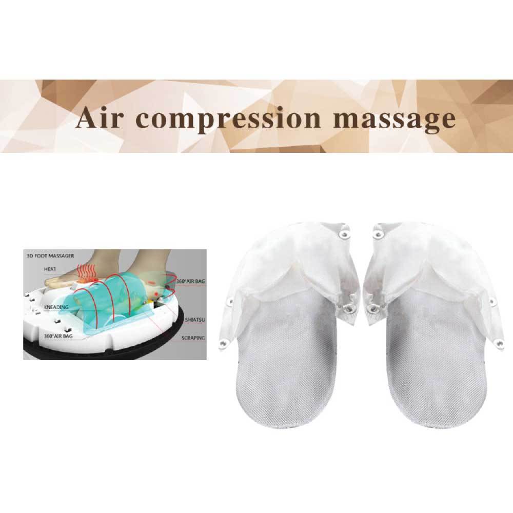 Foot Massager Machine Gold 3D Shiatsu with heat and kneading features, designed for ultimate foot relaxation.